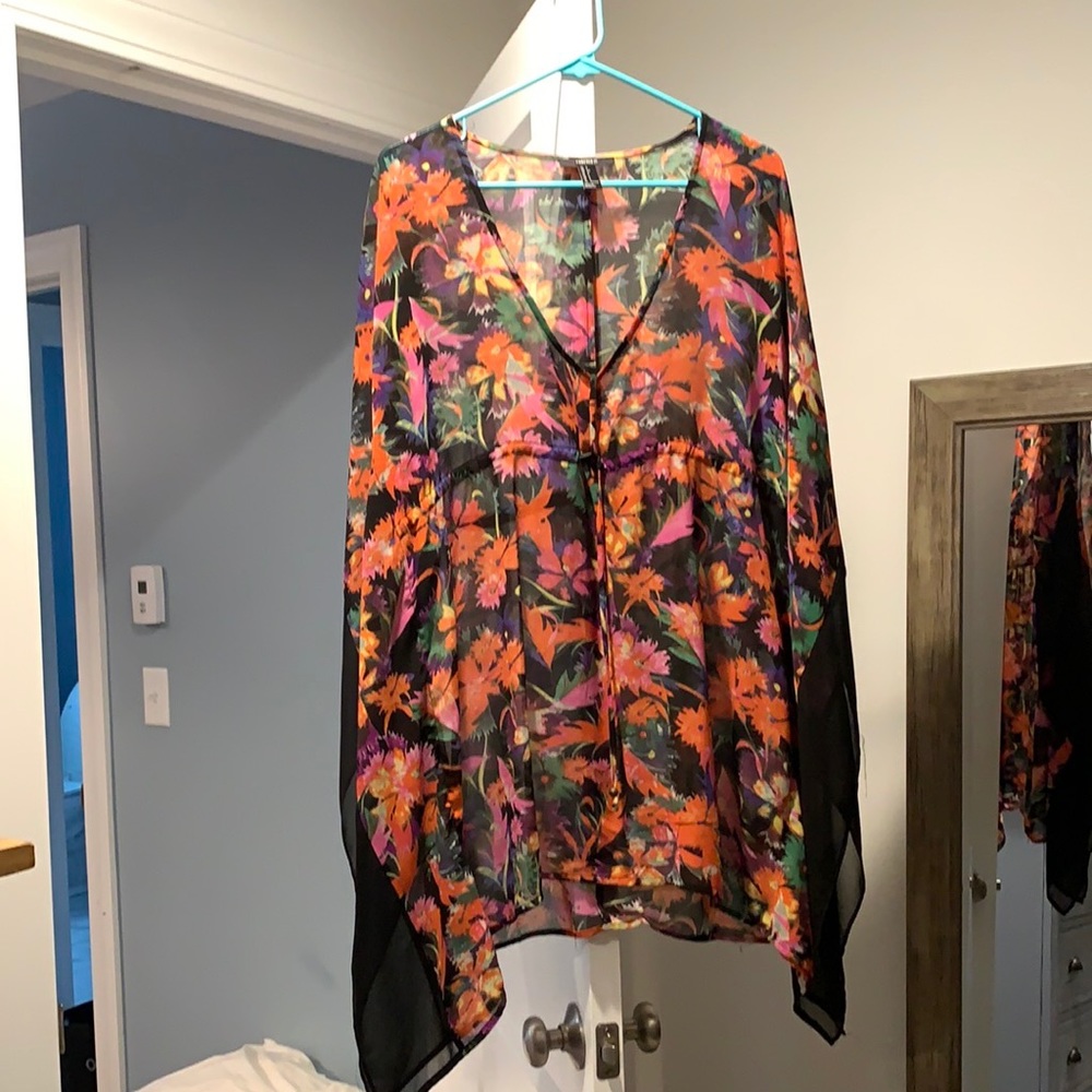 Floral bathing suit coverup